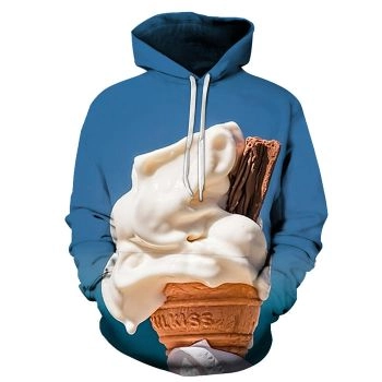 Vanilla Ice Cream Cone 3D - Sweatshirt, Hoodie, Pullover