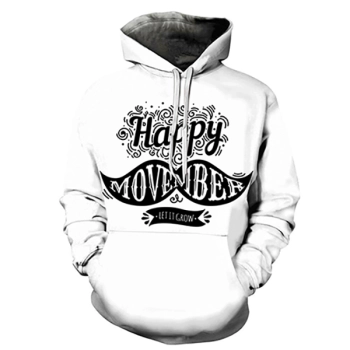 Happy Movember 3D Hoodie - Sweatshirt, Hoodie, Pullover