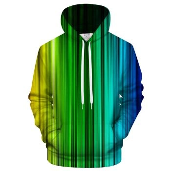 Green & Blue Gradient Hoodie 3D Sweatshirt Pullover Hoodie