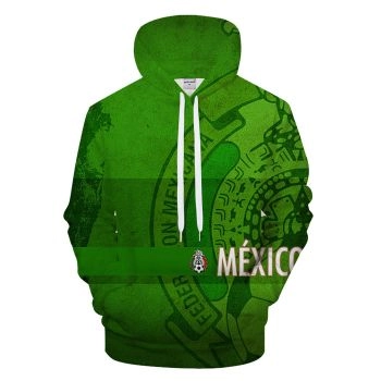 Bright Green Mexico World Cup 3D - Sweatshirt, Hoodie, Pullover