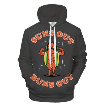 Buns Out 3D - Sweatshirt, Hoodie, Pullover