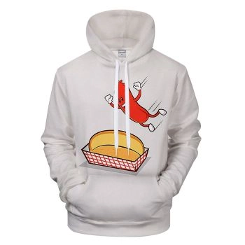 Flying Hot Dog 3D - Sweatshirt, Hoodie, Pullover