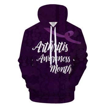 Purple Arthritis Awareness Month 3D - Sweatshirt, Hoodie, Pullover