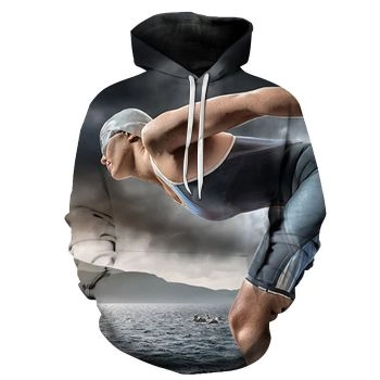 Swimming Outdoors 3D - Sweatshirt, Hoodie, Pullover