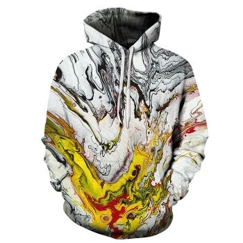 Colorful Marble 3D Sweatshirt Hoodie Pullover