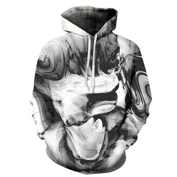 Black Marble 3D Sweatshirt Hoodie Pullover