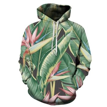 Pink Flower & Plant 3D - Sweatshirt, Hoodie, Pullover