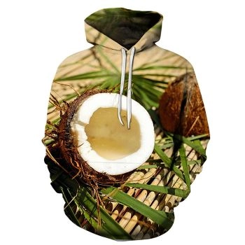 Open Coconut 3D - Sweatshirt, Hoodie, Pullover