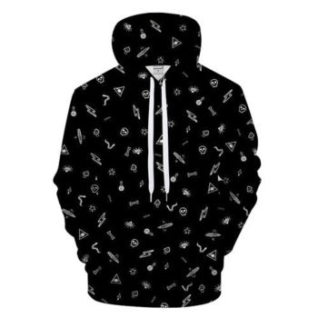 Multiple 3D Cartoon Design Hoodie