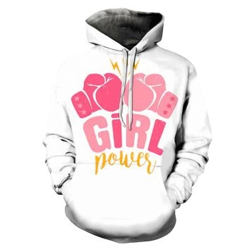 Boxing Gloves Girl Power 3D - Sweatshirt, Hoodie, Pullover