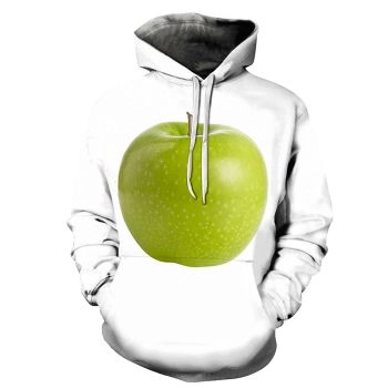 Green Apple White 3D - Sweatshirt, Hoodie, Pullover