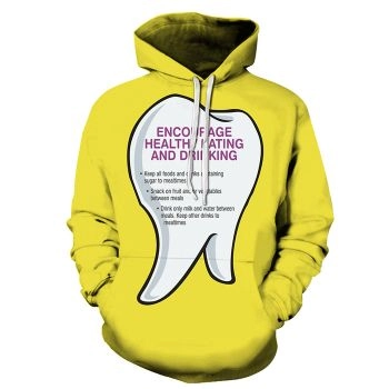 Healthy Diet Dentist 3D Hoodie Sweatshirt Pullover