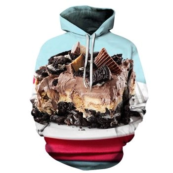 Chocolate Fudge Dessert 3D Hoodie Sweatshirt Pullover