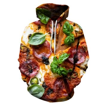Fresh Pizza 3D Hoodie Sweatshirt Pullover