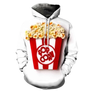 Cup Of Popcorn 3D Hoodie Sweatshirt Pullover