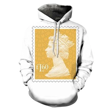 Yellow Stamp 3D Hoodie Sweatshirt Pullover