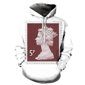 Maroon Stamp 3D Hoodie Sweatshirt Pullover