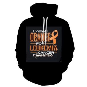 3D Orange For Leukemia - Hoodie, Sweatshirt, Pullover