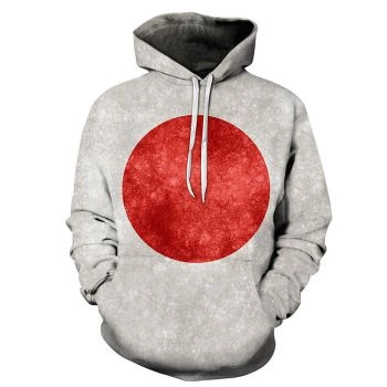 3D Japanese Flag - Hoodie, Sweatshirt, Pullover