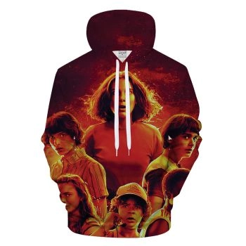 Stranger Things Red Full Print Hoodie