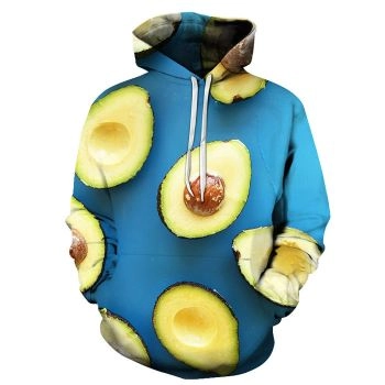 Blue Avocado 3D Sweatshirt Hoodie Pullover