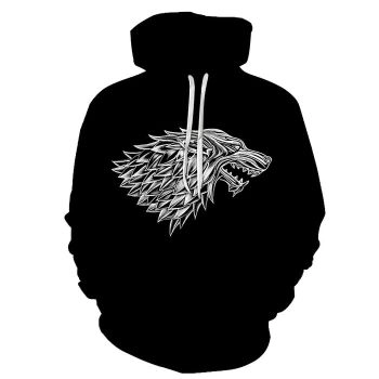 GOT Inspired -The Grey Dragon - 3D Hoodie Sweatshirt Pullover