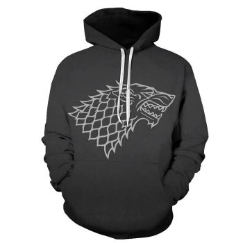 GOT Inspired-The White Dragon- 3D Hoodie Sweatshirt Pullover