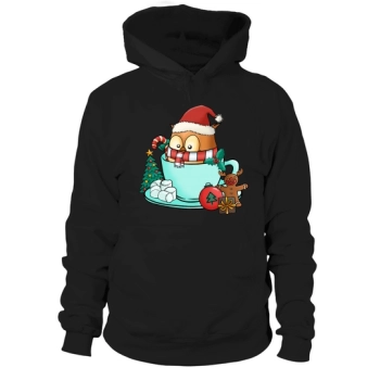 Christmas Hot Drinks Cute Owl Hoodies