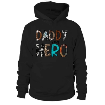 Daddy Is My Hero Sublimation Hoodies