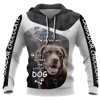 Fashion And Gorgeous Black Dog Pattern Animals Hoodie