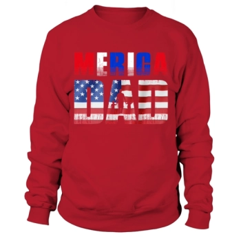 America Dad 4th of July Graphic Sweatshirt