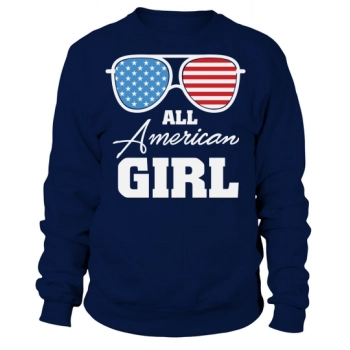 All American Girl Sunglasses USA Sweatshirt