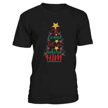 Oh come let us adore him christmas shirt