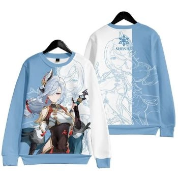 Elegant Genshin Impact Anime Game Shenhe Sweatershirt