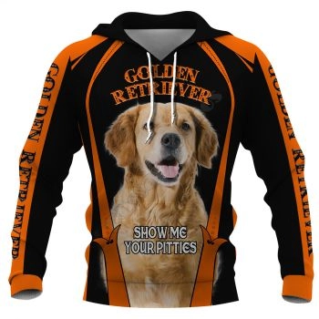 Fashion Black Orange Dog Pattern Animals Hoodie