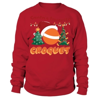 Christmas Sports Santa Favorite Croquet Sweatshirt