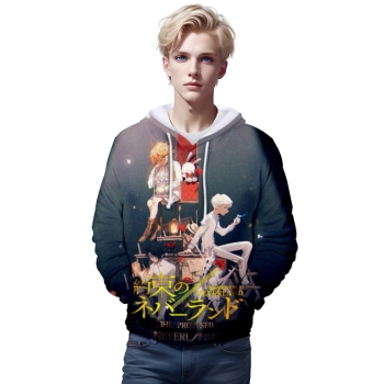 The Promised Neverland Hoodies &#8211; Anime 3D Printed Pullover