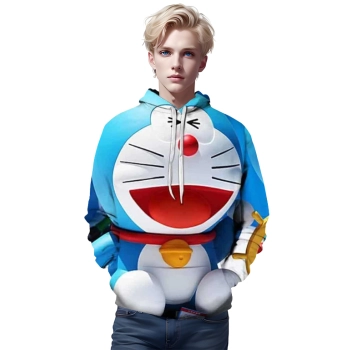 Doraemon Casual Hoodies &#8211; 3D Printed Hooded Streetwear