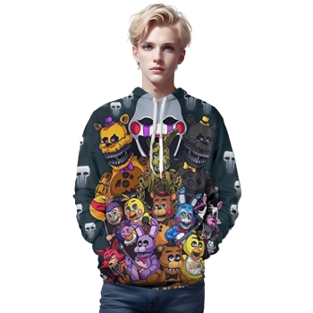 Five Nights at Freddy&#8217;s Hoodies for Teens &#8211; 3D Boys and Girls Pullover Hoodie