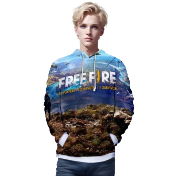 Free Fire Hoodies &#8211; Free Fire Game Series Battle Royale Poster 3D Hoodie