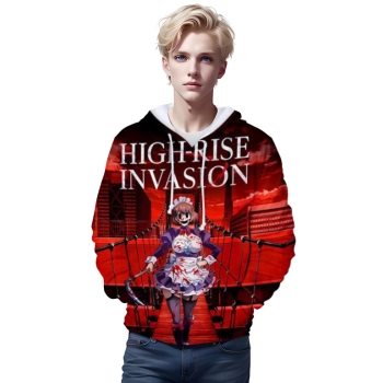 High-Rise Invasion Hooded Sweatshirt &#8211; 3D Printed School Hoodies