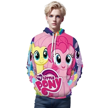 My Little Pony Hoodies &#8211; Pinkie Pie Fluttershy Unisex 3D Print Casual Pullover Sweater