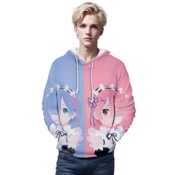 Anime Re Zero Hooded Pullover Hoodie