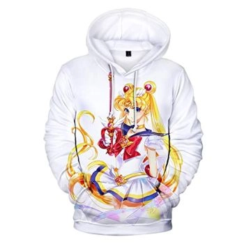 Anime Sailor Moon Hoodie &#8211; Sailor Moon 3D Print Pullover Hoodie