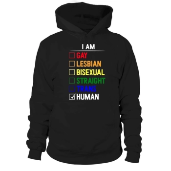 Gay Pride Gay Lesbian Bisexual Straight Transgender Human Hoodies