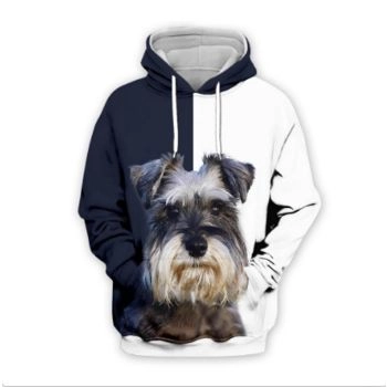 Gorgeous Black White Dog Pattern Animals Hoodie