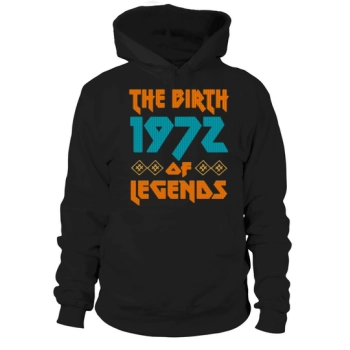 50th Birthday Vintage 1972 Metal Style Ugly Hoodies