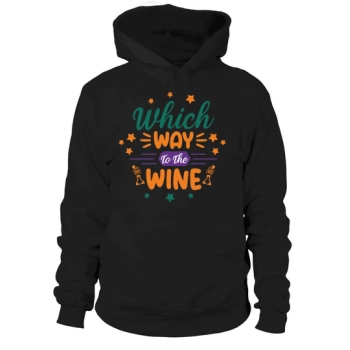 Witch Way To The Wine Party Halloween Hoodies