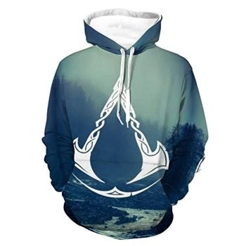 Assassins Creed Hoodies &#8211; 3D Print Drawstring Pullover Sweatshirt