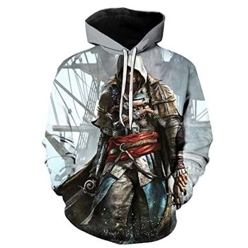 Assassins Creed Hoodies &#8211; Assassin&#8217;s Creed Altair Ezio 3D Print Hoodie